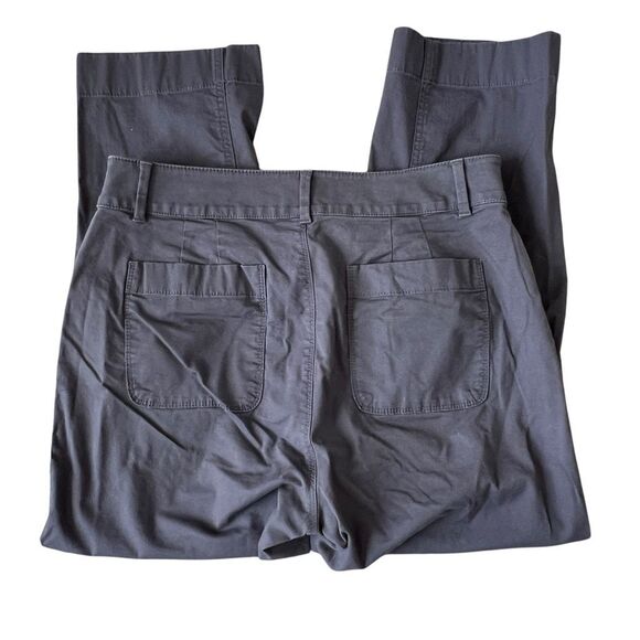 Loft Gray Curvy Straight Crop Pants Size 10 - Picture 2 of 7